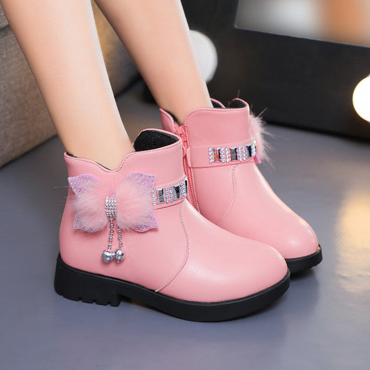 Botas Infantiles de Cuero con Moño - Cálidas y Elegantes para Niñas - Image 7