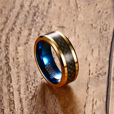 Anillo de Acero Tungsteno con Fibra de Carbono 8MM - Image 15