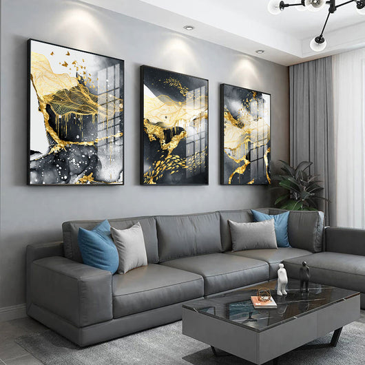 Pósters de Arte Mural Blanco y Negro con Dorado - Image 11