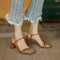 Sandalias Elegantes de Punta Cuadrada con Abertura Frontal