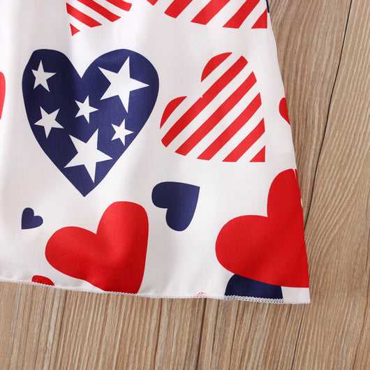Vestido Infantil con Estampado de Amor Europeo y Americano - Image 3