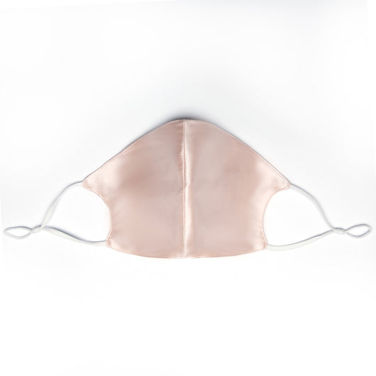 Wine red silk face mask with adjustable white ear loops, designed for breathable comfort and dust protection. - Image 13