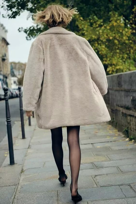 Abrigo de Piel Sintética Efecto Urbano - Estilo Crossborder para Mujer - Image 16