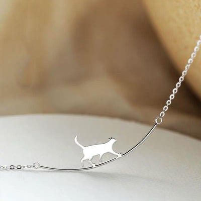 Collar de Plata 925 con Gato Curvo - Image 12