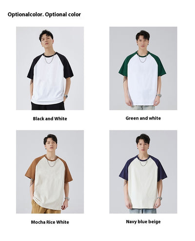 Camiseta Holgada de Algodón con Manga Raglán para Hombre - Image 23