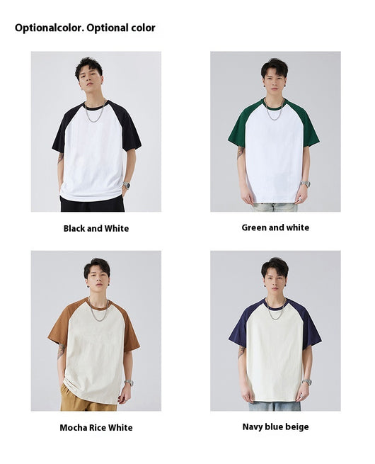 Camiseta Holgada de Algodón con Manga Raglán para Hombre - Image 23