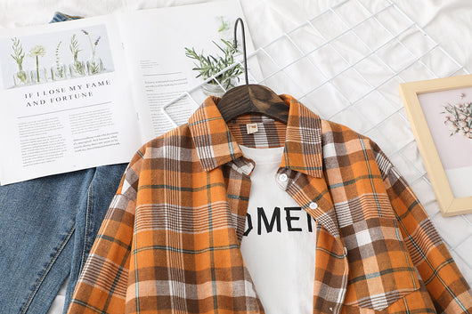 Camisa a Cuadros Casual con Textura Cepillada para Mujer - Image 12