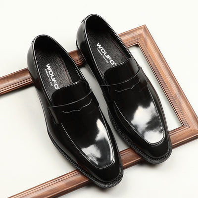 Zapatos Formales de Cuero Charolado con Punta Cuadrada para Hombre - Image 7