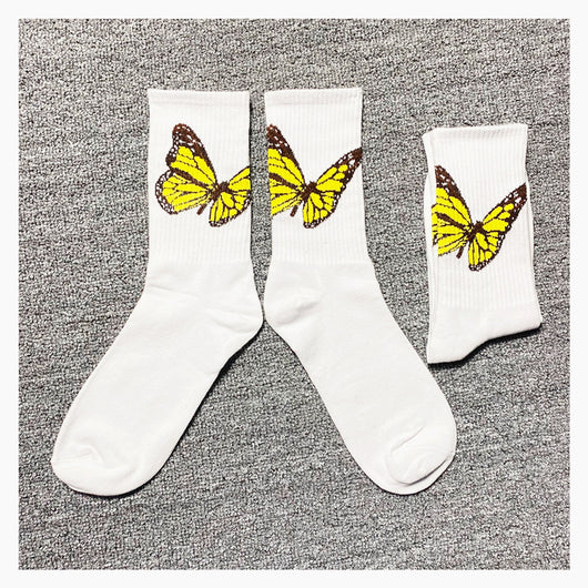 Calcetines de Tubo Angel Pure Algodón Negro y Blanco - Estilo Street Fashion - Image 9