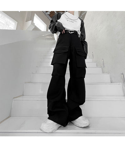 Pantalón Funcional Unisex de Pierna Ancha con Múltiples Bolsillos - Image 19