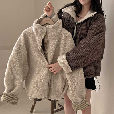 Abrigo Reversible de Algodón para Mujer - Doble Cara Cálido - Image 31