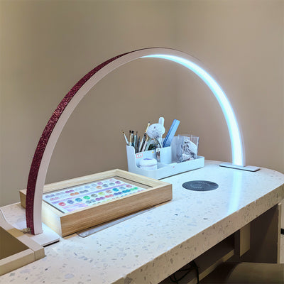 Lámpara de Escritorio Arc Semiluna para Uñas con Luz Cálida - Image 8