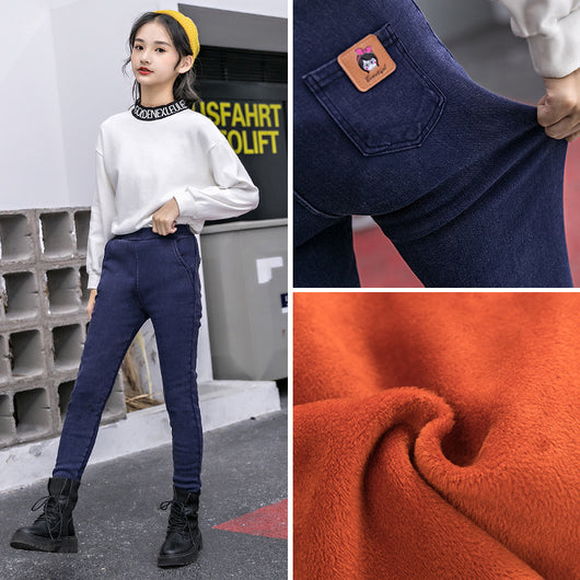 Pantalones Mágicos Niña Otoño Invierno - Jeans Ajustados con Efecto Pierna Larga - Image 2