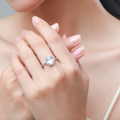 Anillo de Plata 925 con Diamante Huevo de Paloma - Image 10