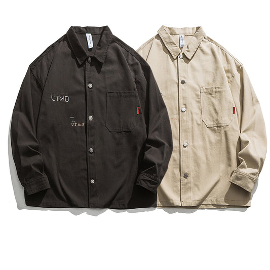 Chaqueta Camisa Suelta Casual de Manga Larga