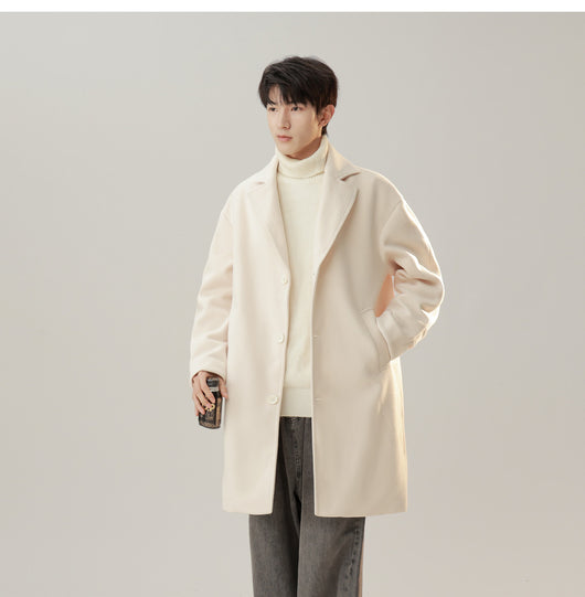 Abrigo de Lana Estilo Coreano Cuello Solapa Elegante - Image 20