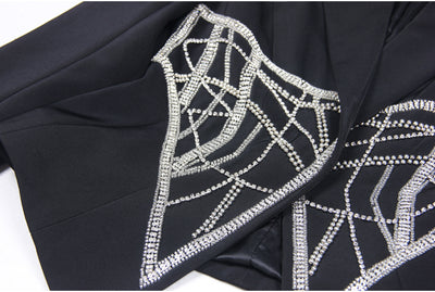 Blazer Ejecutivo para Mujer con Detalles de Diamantes y Efecto Reductor - Image 8