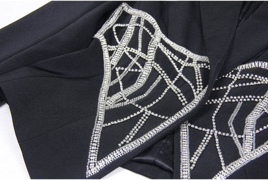 Blazer Ejecutivo para Mujer con Detalles de Diamantes y Efecto Reductor - Image 8