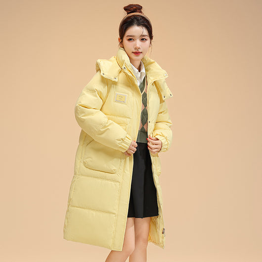 Chaqueta Acolchada Coreana de Algodón con Capucha - Largo Medio - Image 3