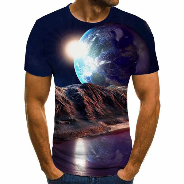 Playera Casual para Hombre con Impresión 3D Digital