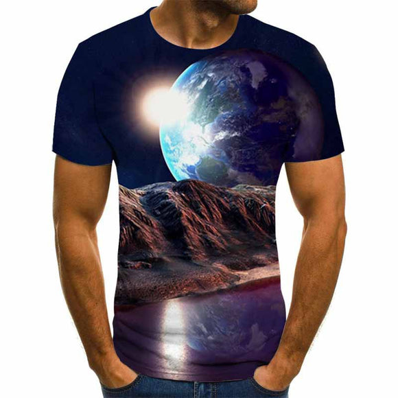 Playera Casual para Hombre con Impresión 3D Digital