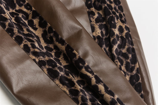 Chaqueta de Cuero PU con Detalles Leopardo - Image 17