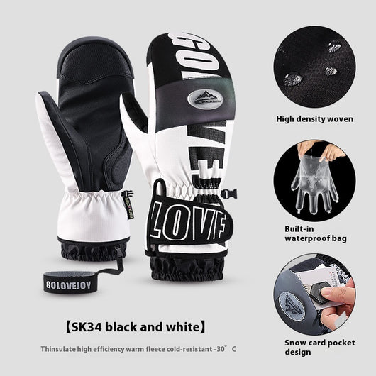 Guantes de Snowboard para Mujer Impermeables con Pantalla Táctil y Forro Térmico - Image 11