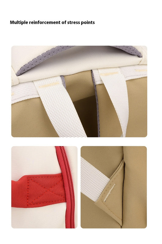 Mochila Escolar Niña Estilo Preppy Multicolor Ligera Doble Compartimento - Image 20