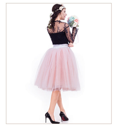 Falda Tutú Bicolor Elegante con Velo - Image 12