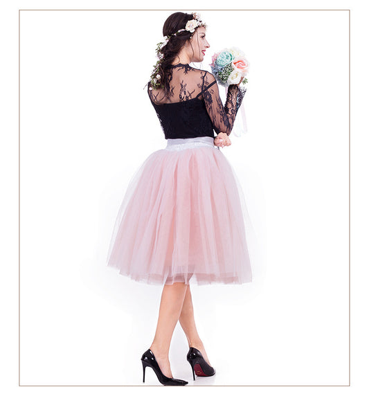Falda Tutú Bicolor Elegante con Velo - Image 12