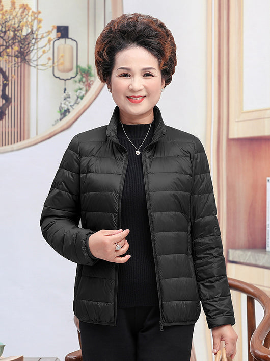 Chaqueta Corta de Plumón de Pato Blanco para Mujer - Abrigo Elegante y Ligero - Image 18