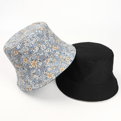 Sombrero Cubo Pescador Estampado Doble Cara con Diseño Crisantemo - Image 3
