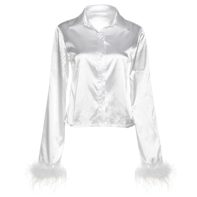 Camiseta Slim Cuello Solapa Manga Texturizada Botón Único Colores Lisos - Image 11