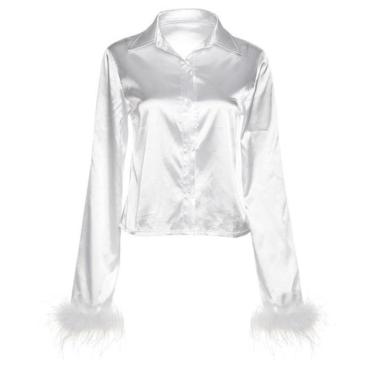 Camiseta Slim Cuello Solapa Manga Texturizada Botón Único Colores Lisos - Image 11