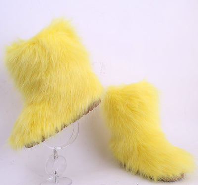 Botas de Nieve para Mujer con Pelaje de Zorro Imitado y Forro de Lana - Image 7