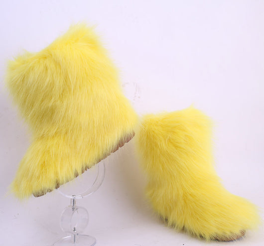 Botas de Nieve para Mujer con Pelaje de Zorro Imitado y Forro de Lana - Image 7