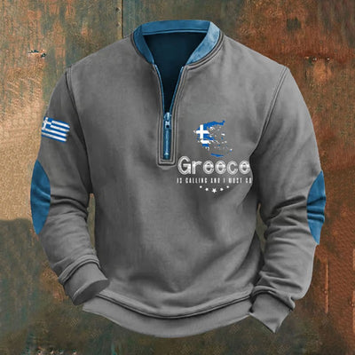 Sudadera Hombre con Estampado Digital y Cierre Medio - Image 3