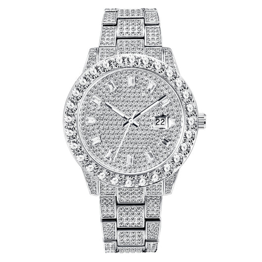 Reloj de Lujo con Diamantes y Esfera Grande - Image 9