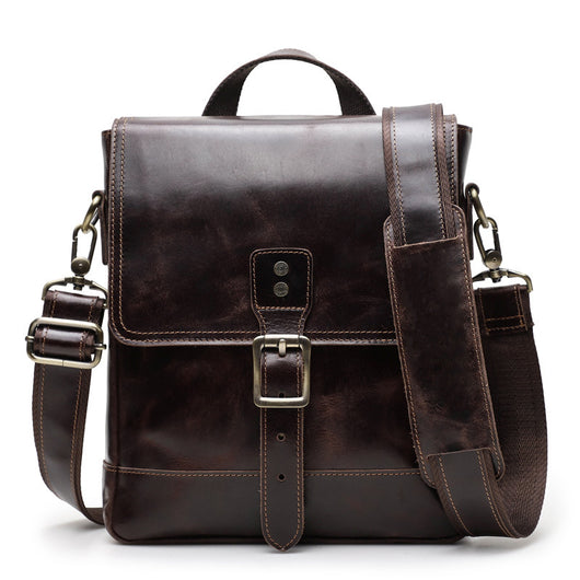 Bolsa Mensajero de Cuero Genuino para Hombre - Estilo Contemporáneo - Image 8