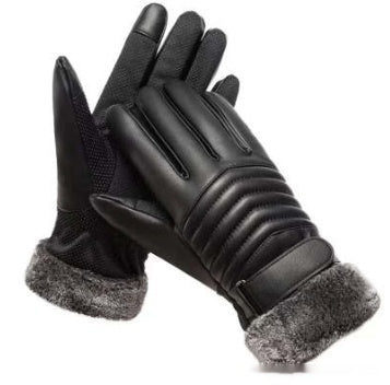 Guantes de Cuero para Moto Invierno Plus Forro Terciopelo Impermeables - Image 30