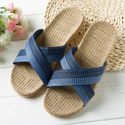 Sandalias y Pantuflas de Lino Silenciosas con Suela Antideslizante - Image 9