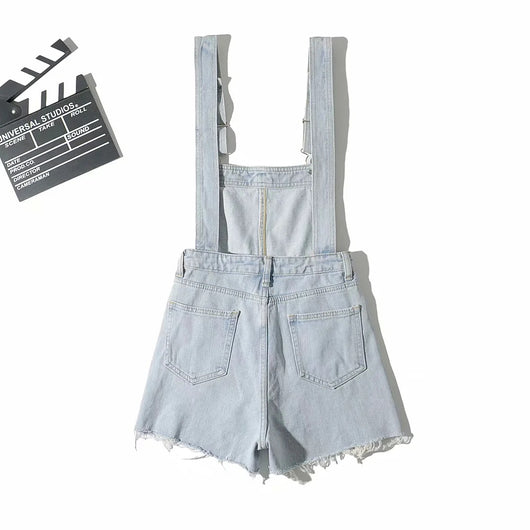 Shorts Denim Rotos con Tirantes para Mujer - Image 14