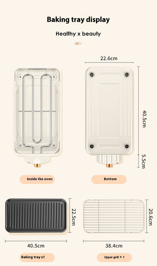 Horno Eléctrico Multifunción con Bandeja para Asar Carnes - Image 19