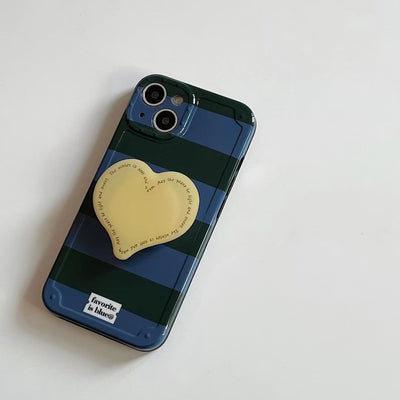 Funda para Teléfono con Diseño de Rayas Azul y Verde - Amor - Image 9
