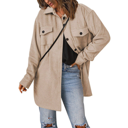 Chaqueta de Pana para Mujer - Elegancia Casual en Tono Sólido - Image 7