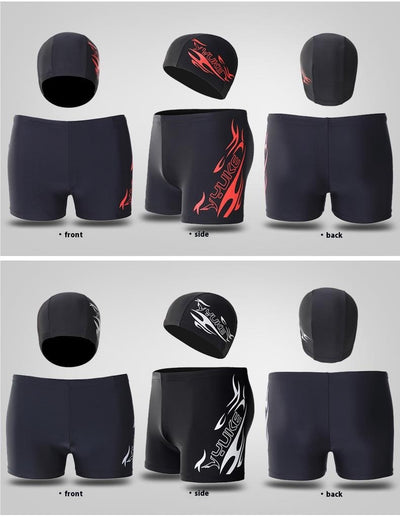 Traje de Baño Boxer Talla Grande con Gorro de Natación - Image 10