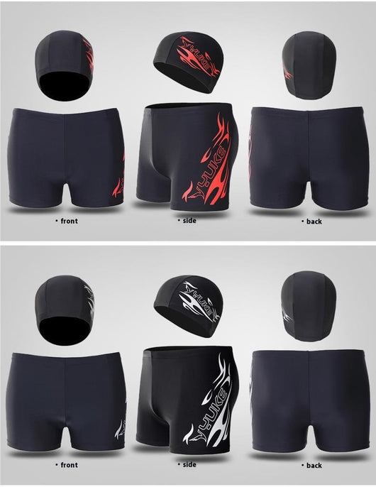 Traje de Baño Boxer Talla Grande con Gorro de Natación - Image 10