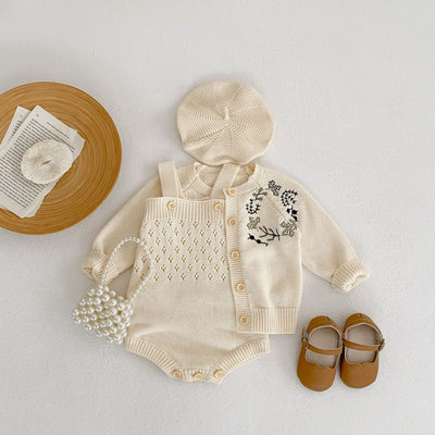 Suéter Infantil Tejido con Flores Bordadas - Image 10