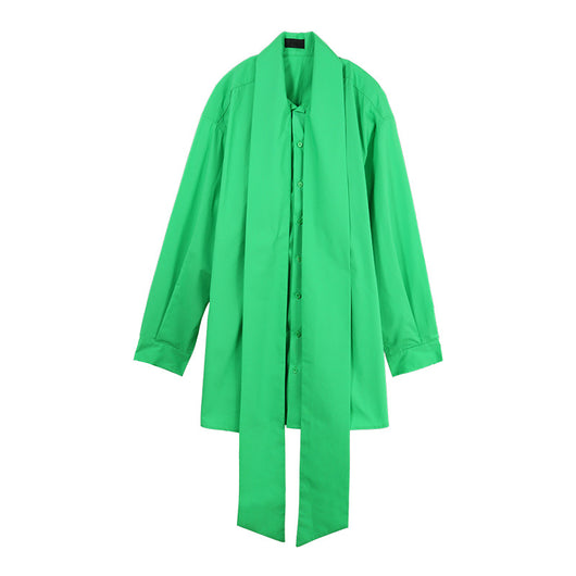 Vestido Camisero de Popelina con Moño para Primavera - Image 9