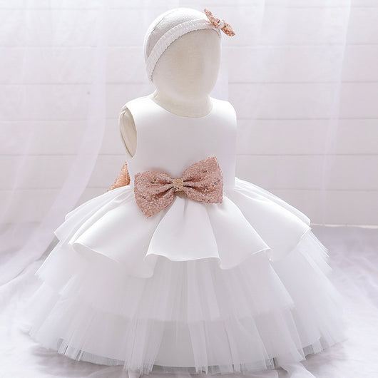 Vestido de Princesa para Niña de Un Año - Diseño Europeo Estampado Elegante - Image 14